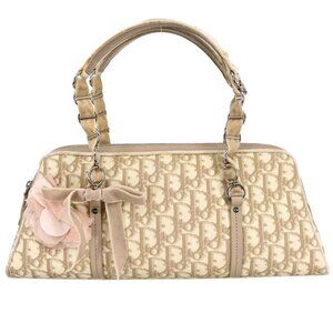 Christian Dior Beige PVC Romanttic Trotter Handbag